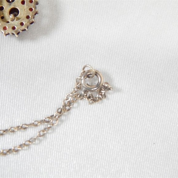 Vintage Bohemian Clustered True Garnet 900 Silver 5-Piece Jewelry Set - Picture 8 of 12